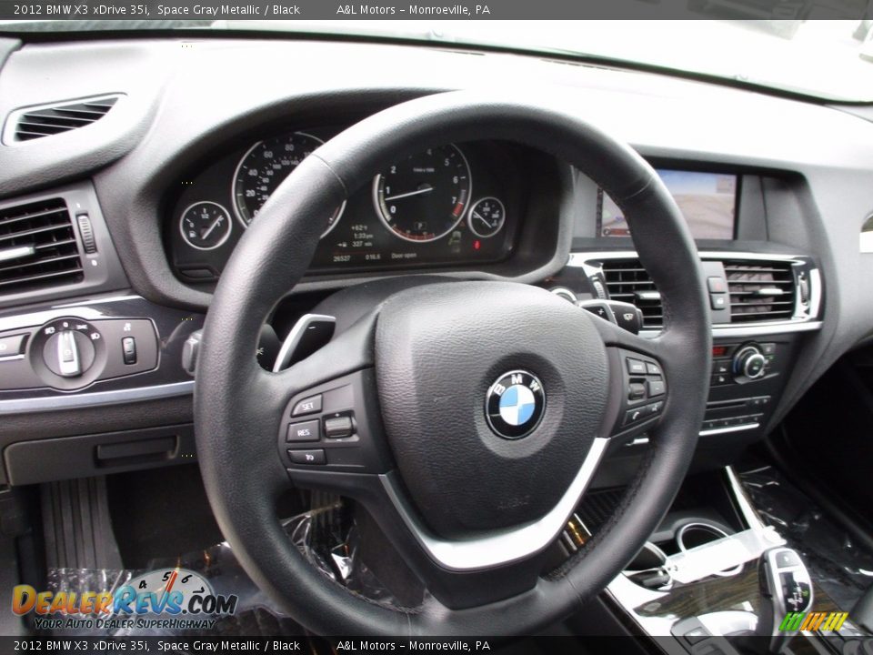 2012 BMW X3 xDrive 35i Space Gray Metallic / Black Photo #14