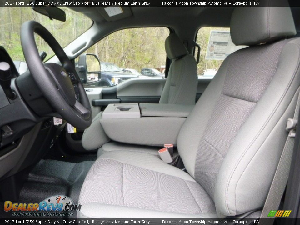 2017 Ford F250 Super Duty XL Crew Cab 4x4 Blue Jeans / Medium Earth Gray Photo #8