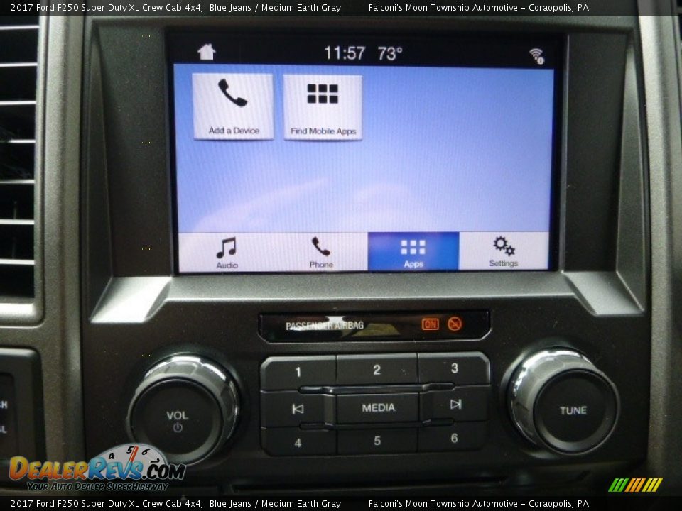 2017 Ford F250 Super Duty XL Crew Cab 4x4 Blue Jeans / Medium Earth Gray Photo #13