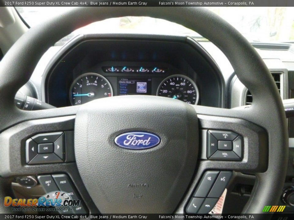 2017 Ford F250 Super Duty XL Crew Cab 4x4 Blue Jeans / Medium Earth Gray Photo #15