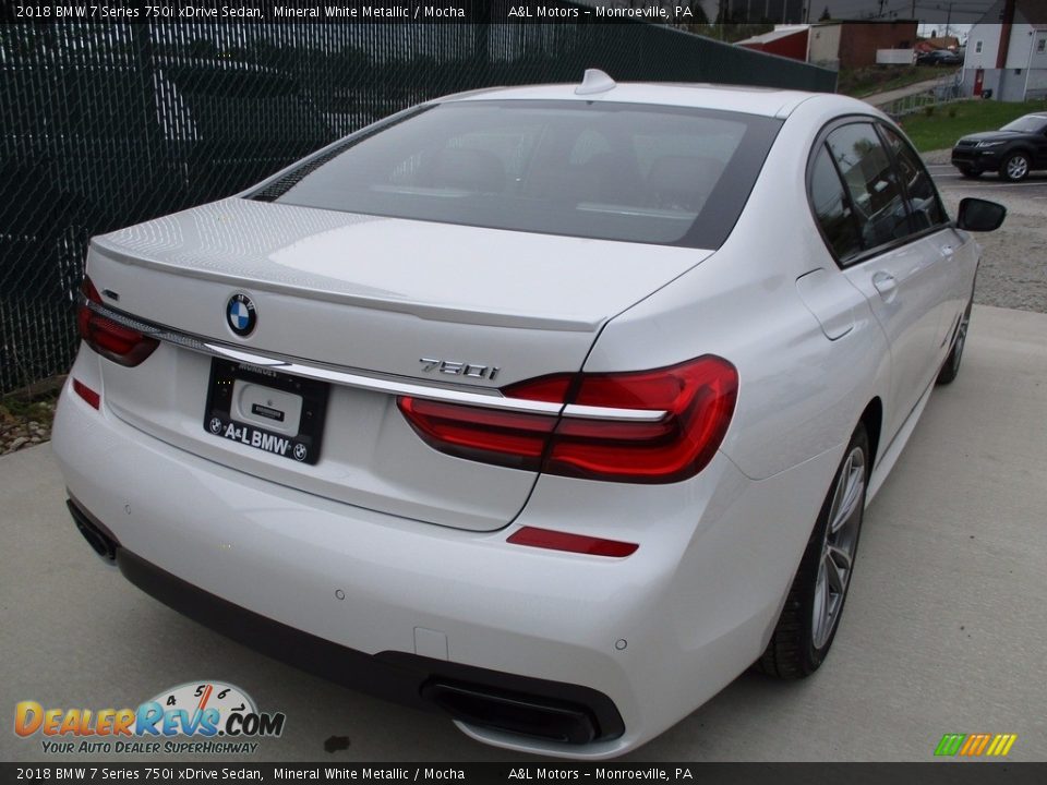 2018 BMW 7 Series 750i xDrive Sedan Mineral White Metallic / Mocha Photo #4