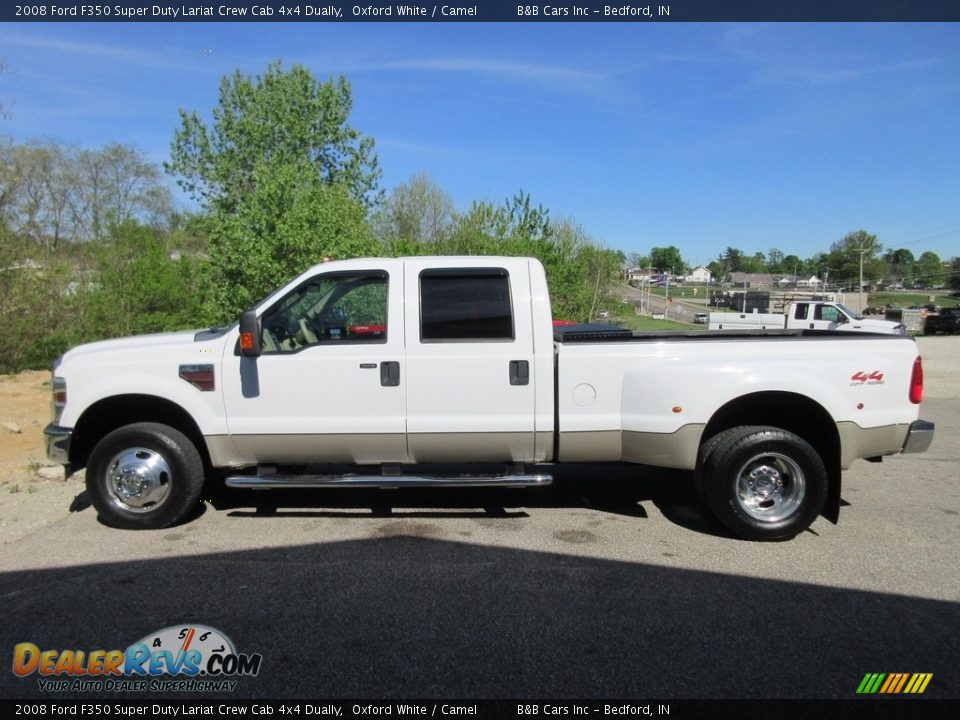 2008 Ford F350 Super Duty Lariat Crew Cab 4x4 Dually Oxford White / Camel Photo #2
