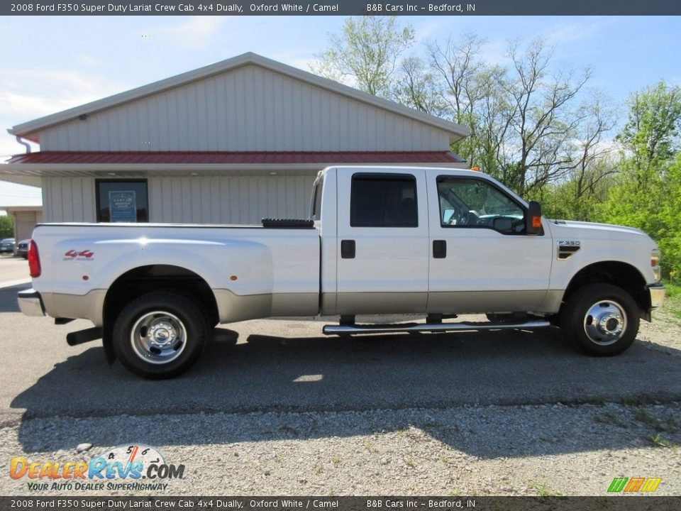 2008 Ford F350 Super Duty Lariat Crew Cab 4x4 Dually Oxford White / Camel Photo #3