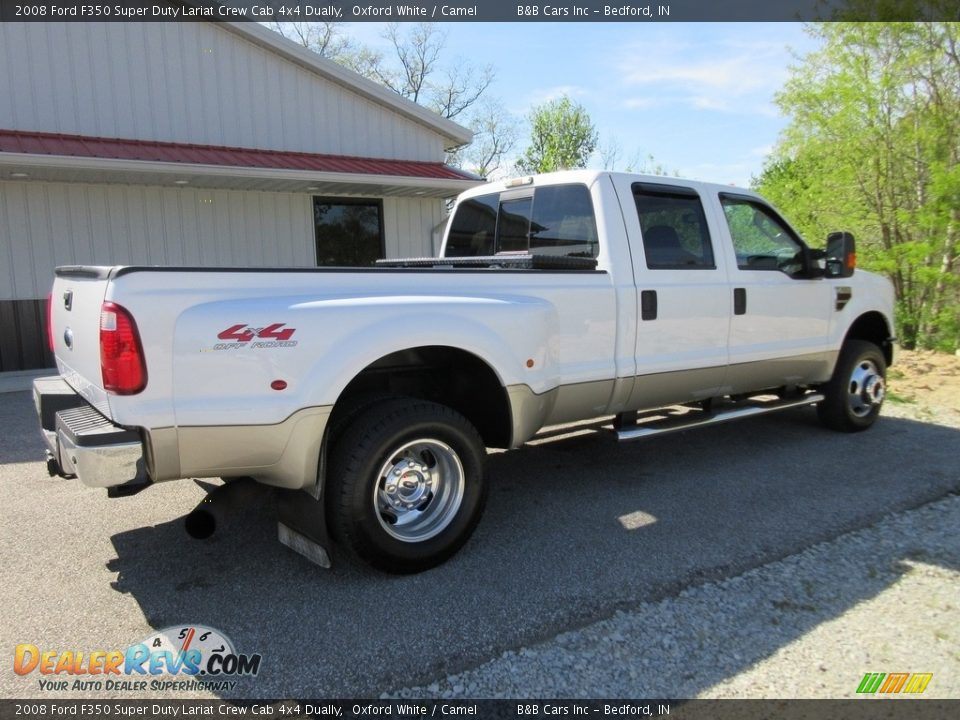 2008 Ford F350 Super Duty Lariat Crew Cab 4x4 Dually Oxford White / Camel Photo #8
