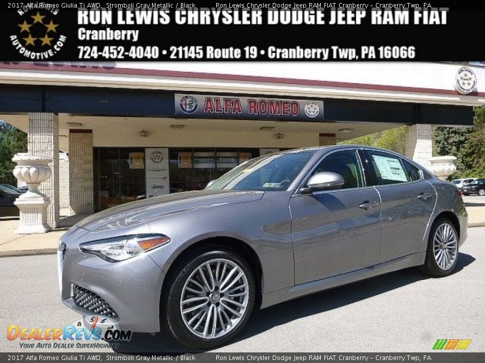 2017 Alfa Romeo Giulia Ti AWD Stromboli Gray Metallic / Black Photo #1