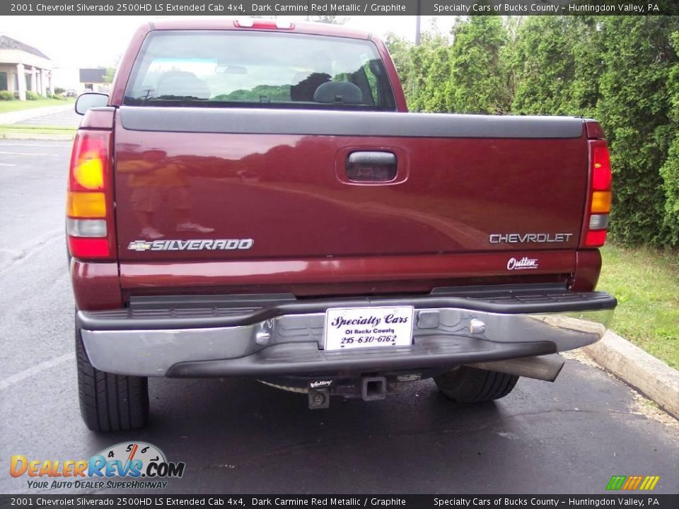 2001 Chevrolet Silverado 2500HD LS Extended Cab 4x4 Dark Carmine Red Metallic / Graphite Photo #10