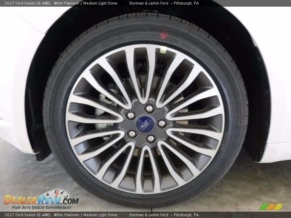 2017 Ford Fusion SE AWD White Platinum / Medium Light Stone Photo #6