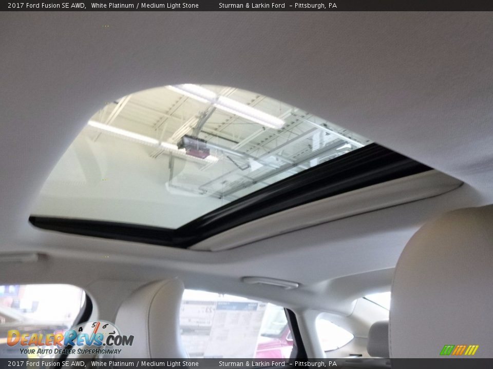 2017 Ford Fusion SE AWD White Platinum / Medium Light Stone Photo #12