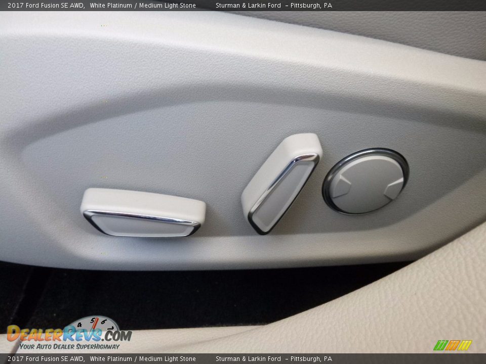 2017 Ford Fusion SE AWD White Platinum / Medium Light Stone Photo #13