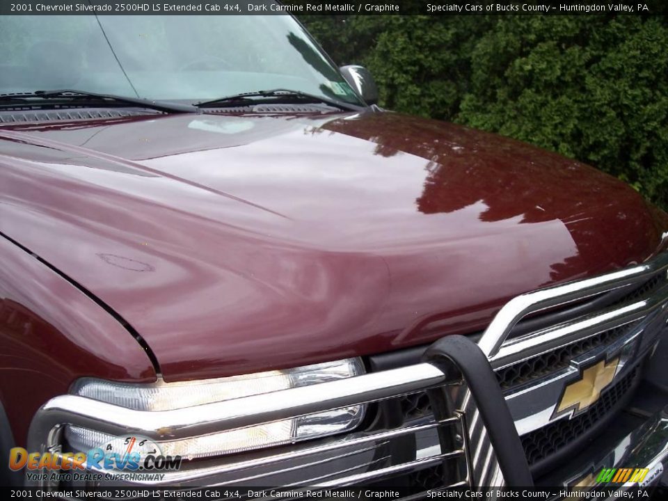 2001 Chevrolet Silverado 2500HD LS Extended Cab 4x4 Dark Carmine Red Metallic / Graphite Photo #23