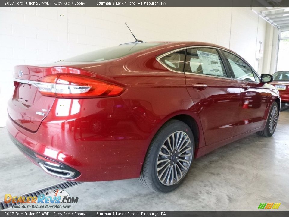 2017 Ford Fusion SE AWD Ruby Red / Ebony Photo #2