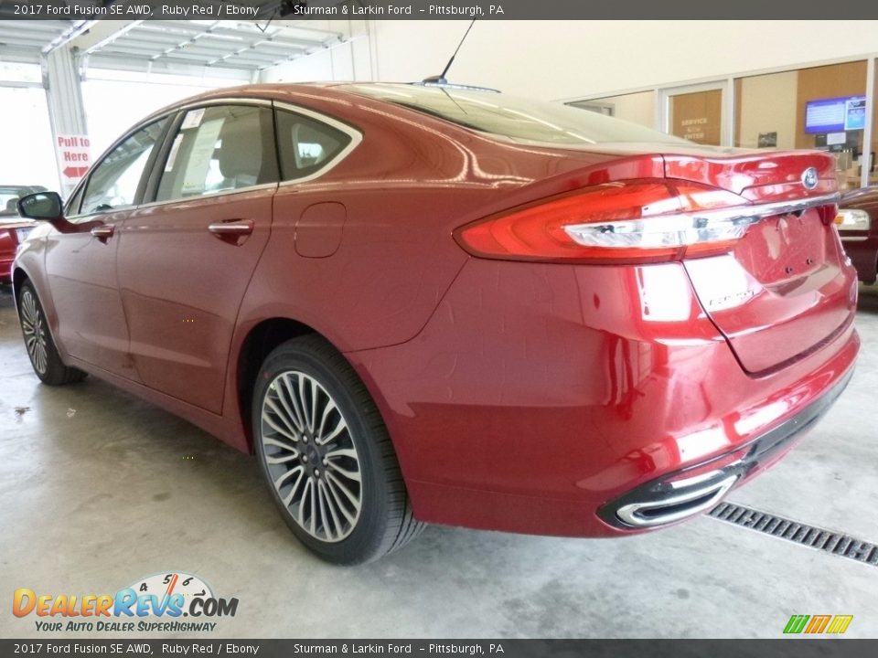 2017 Ford Fusion SE AWD Ruby Red / Ebony Photo #4