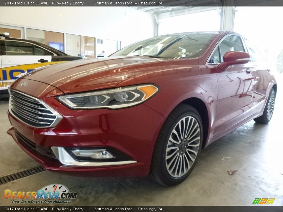2017 Ford Fusion SE AWD Ruby Red / Ebony Photo #5