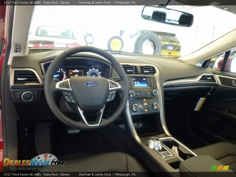 2017 Ford Fusion SE AWD Ruby Red / Ebony Photo #9