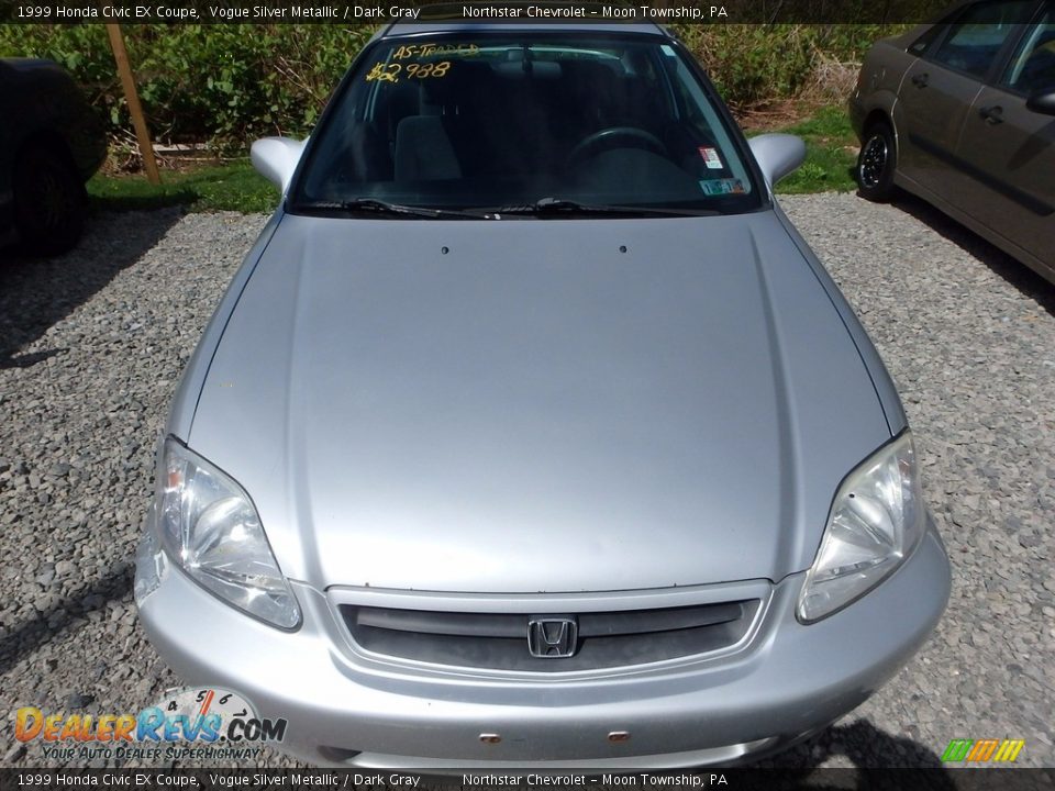 1999 Honda Civic EX Coupe Vogue Silver Metallic / Dark Gray Photo #6