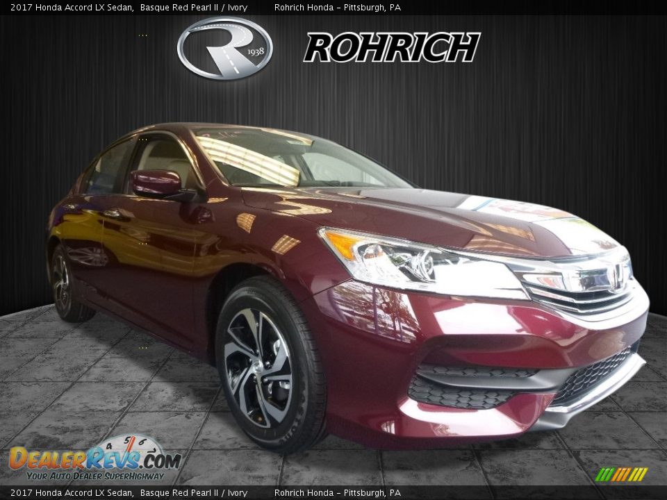 2017 Honda Accord LX Sedan Basque Red Pearl II / Ivory Photo #1