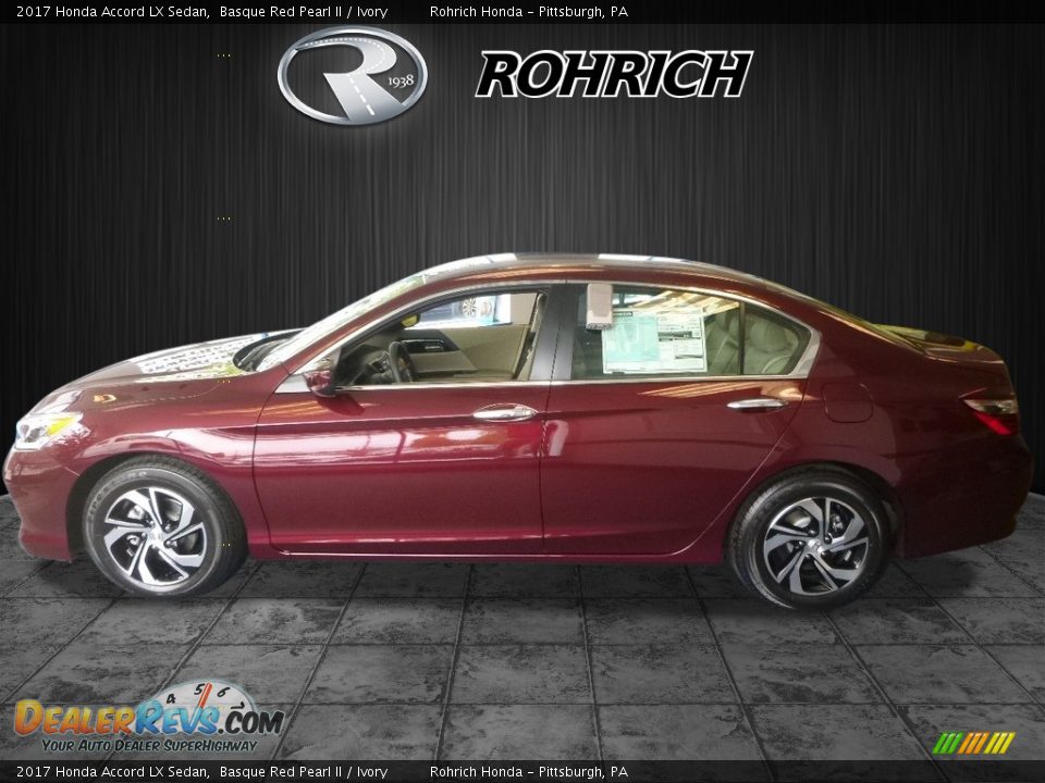 2017 Honda Accord LX Sedan Basque Red Pearl II / Ivory Photo #3