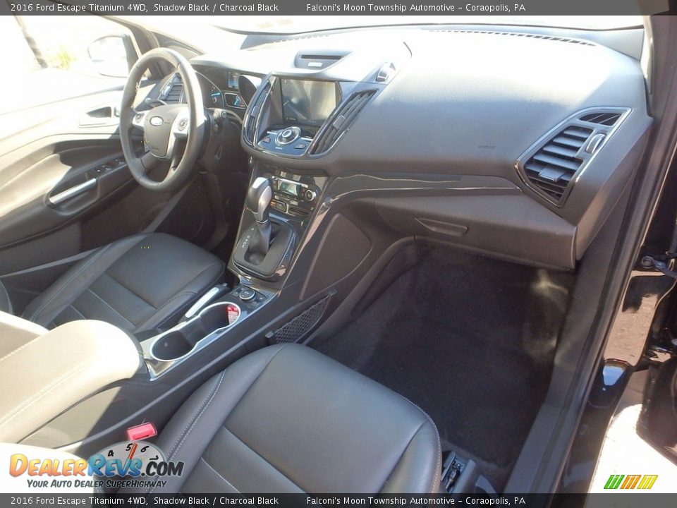 2016 Ford Escape Titanium 4WD Shadow Black / Charcoal Black Photo #12
