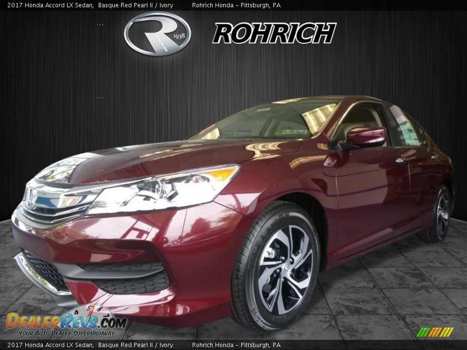 2017 Honda Accord LX Sedan Basque Red Pearl II / Ivory Photo #4
