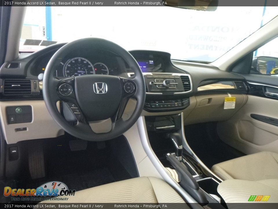 2017 Honda Accord LX Sedan Basque Red Pearl II / Ivory Photo #8