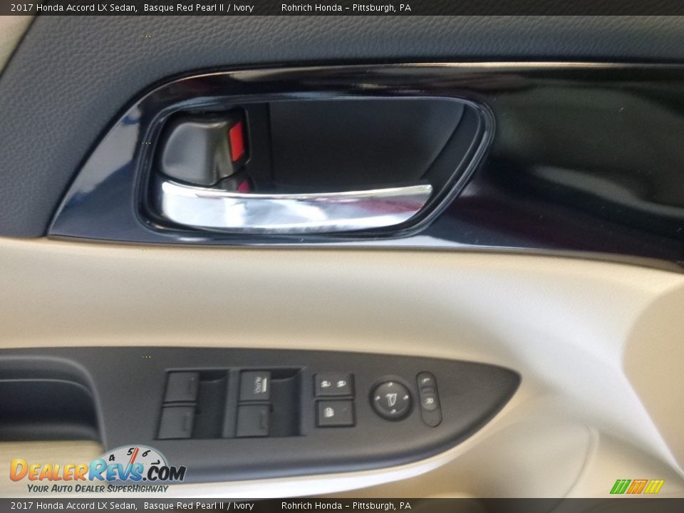 2017 Honda Accord LX Sedan Basque Red Pearl II / Ivory Photo #9