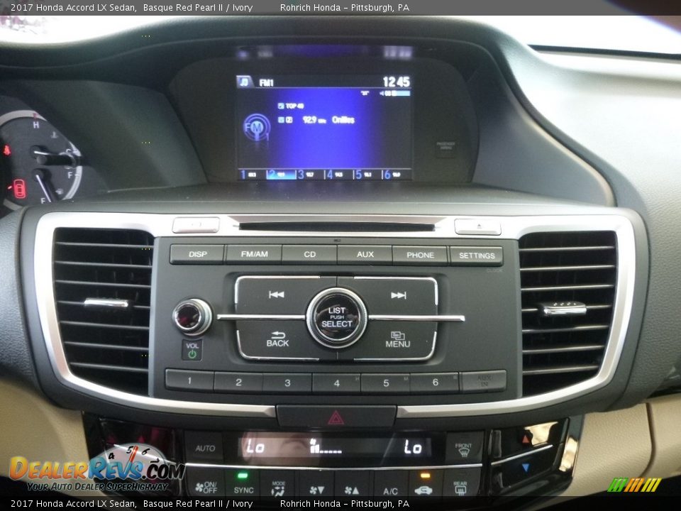 2017 Honda Accord LX Sedan Basque Red Pearl II / Ivory Photo #11
