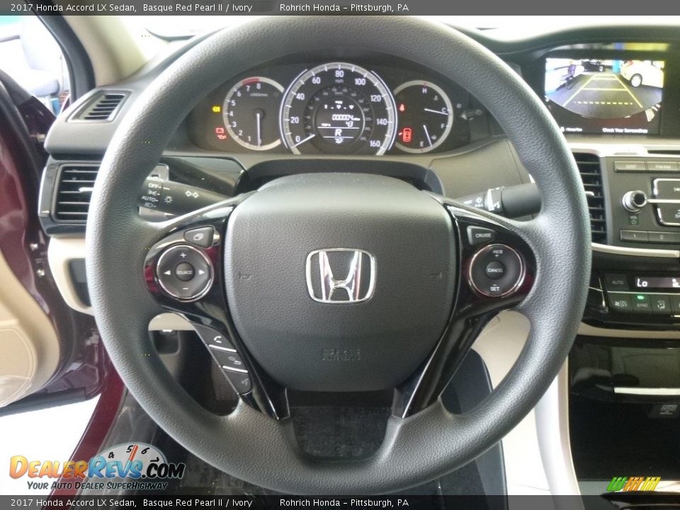 2017 Honda Accord LX Sedan Basque Red Pearl II / Ivory Photo #15