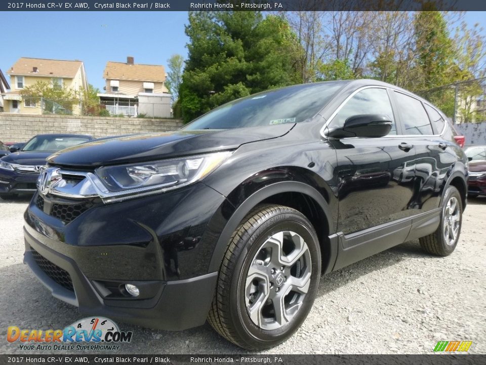 2017 Honda CR-V EX AWD Crystal Black Pearl / Black Photo #4