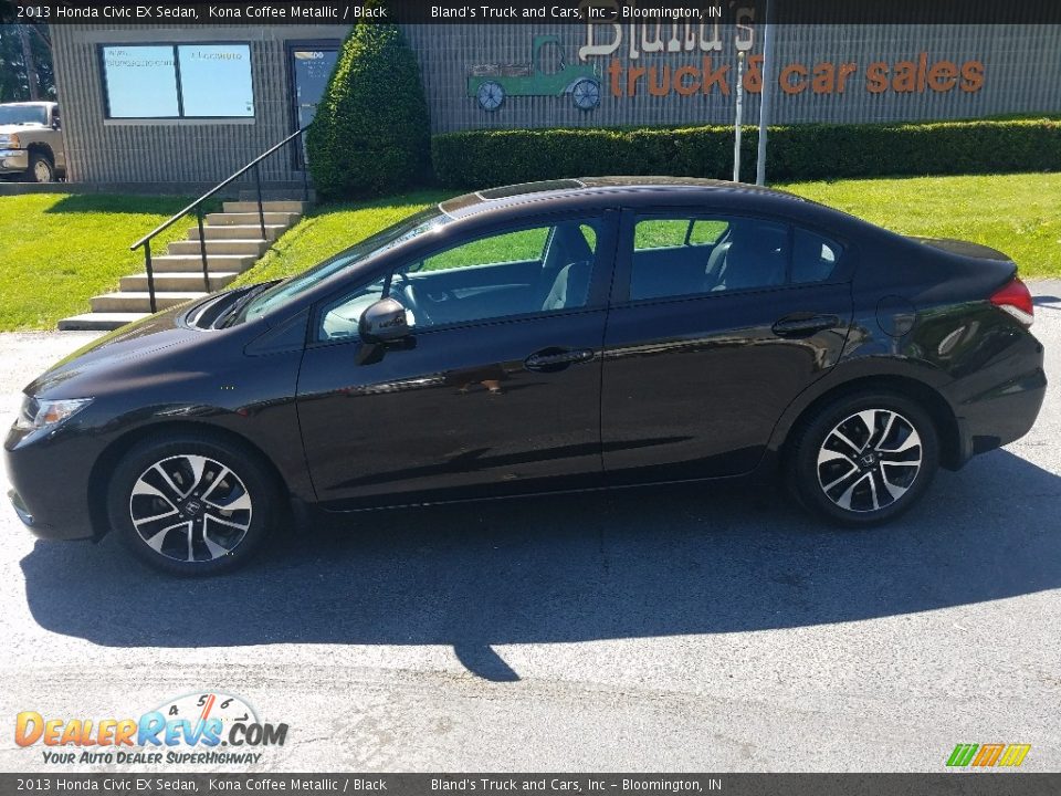 2013 Honda Civic EX Sedan Kona Coffee Metallic / Black Photo #2