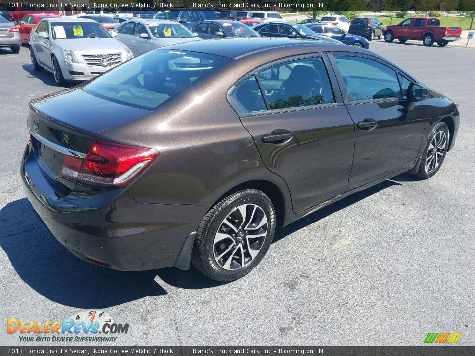 2013 Honda Civic EX Sedan Kona Coffee Metallic / Black Photo #5