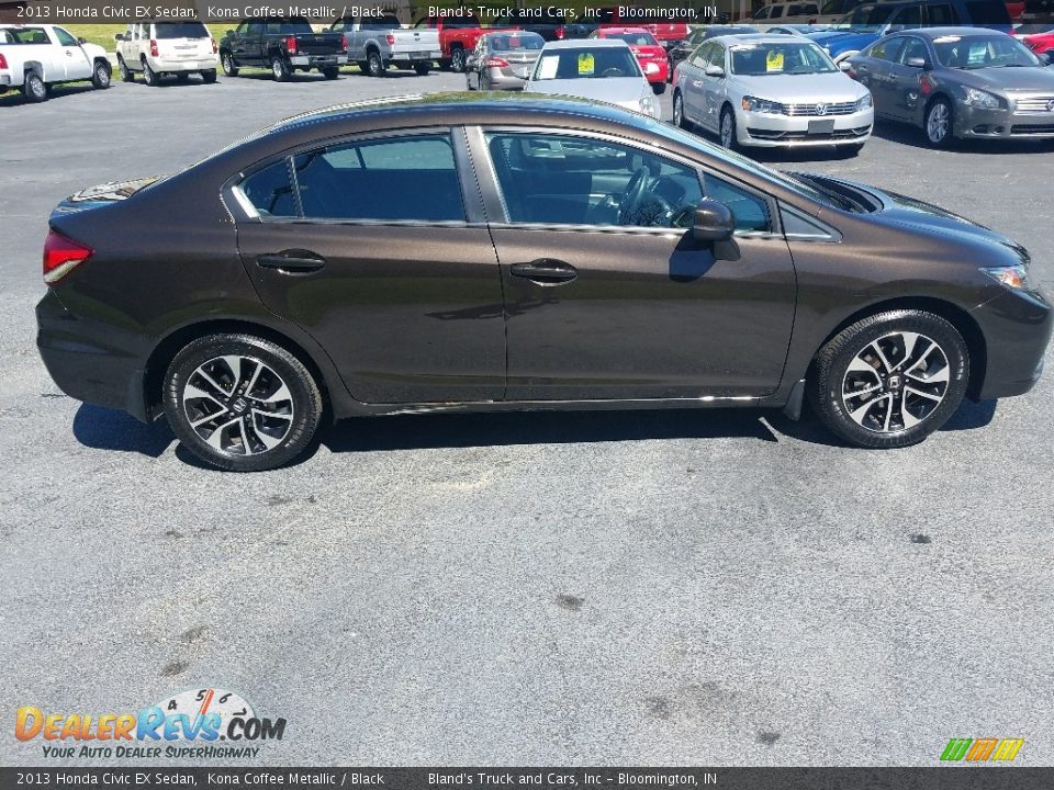 2013 Honda Civic EX Sedan Kona Coffee Metallic / Black Photo #6