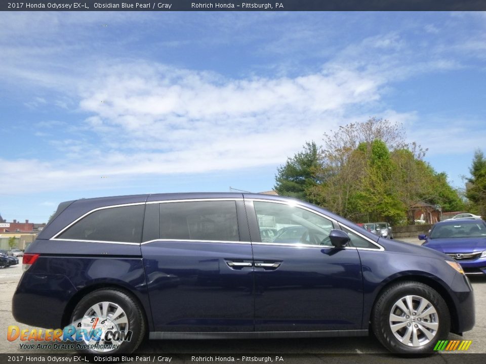 2017 Honda Odyssey EX-L Obsidian Blue Pearl / Gray Photo #2