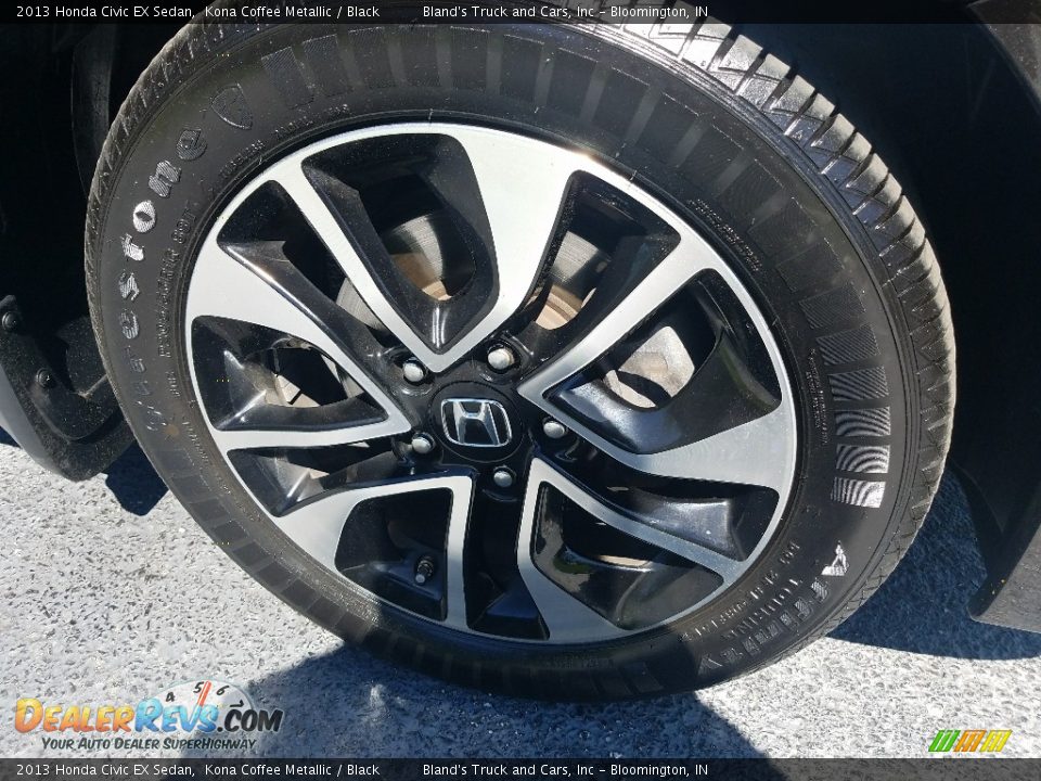 2013 Honda Civic EX Sedan Kona Coffee Metallic / Black Photo #13