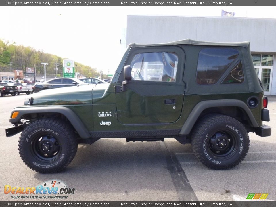 2004 Jeep Wrangler X 4x4 Shale Green Metallic / Camouflage Photo #2