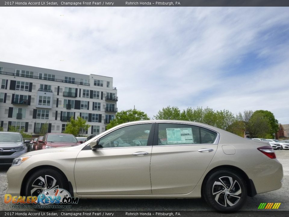 2017 Honda Accord LX Sedan Champagne Frost Pearl / Ivory Photo #3