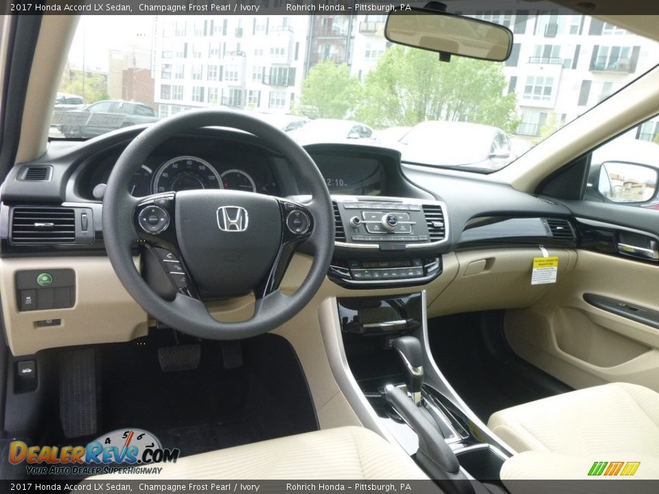 2017 Honda Accord LX Sedan Champagne Frost Pearl / Ivory Photo #8