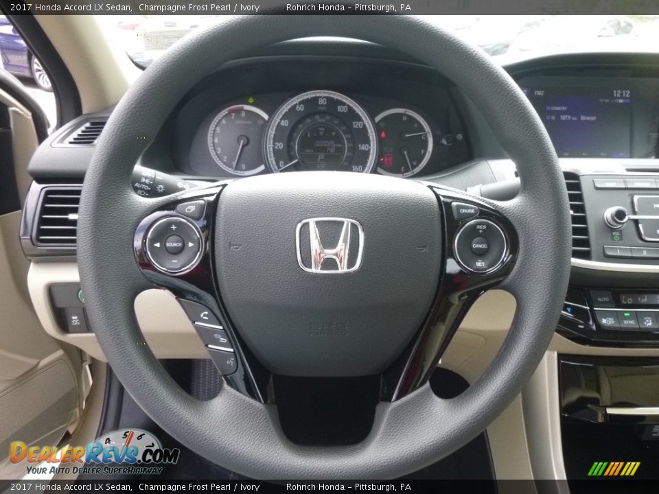 2017 Honda Accord LX Sedan Champagne Frost Pearl / Ivory Photo #15