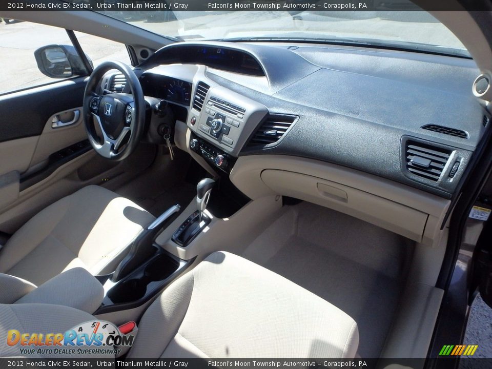 2012 Honda Civic EX Sedan Urban Titanium Metallic / Gray Photo #11