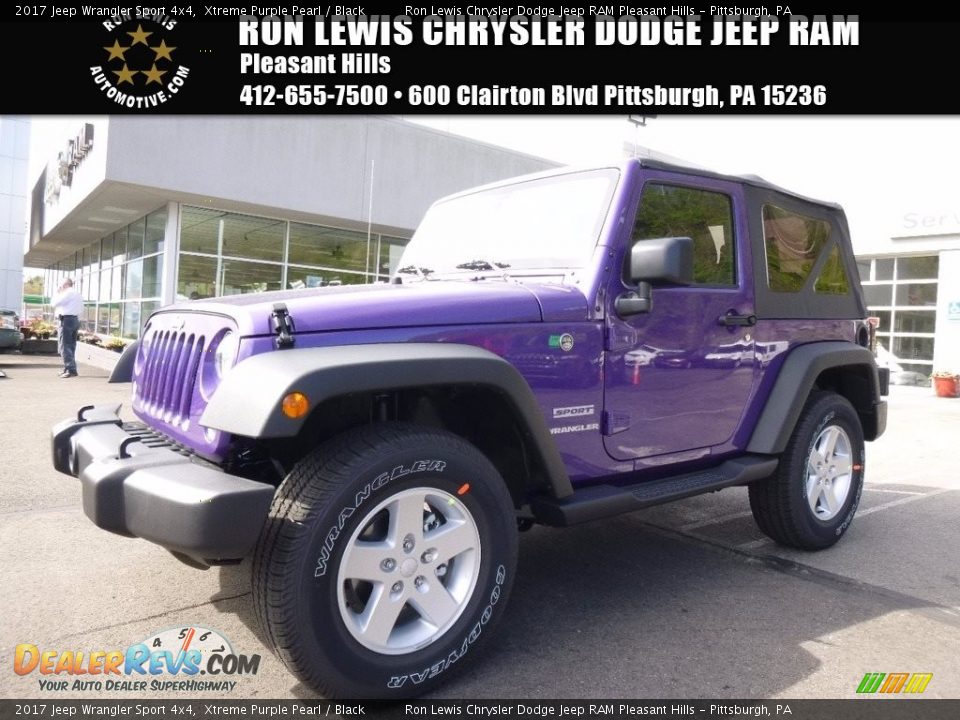 2017 Jeep Wrangler Sport 4x4 Xtreme Purple Pearl / Black Photo #1