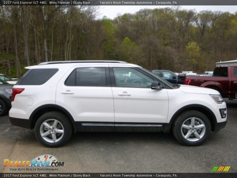 2017 Ford Explorer XLT 4WD White Platinum / Ebony Black Photo #1