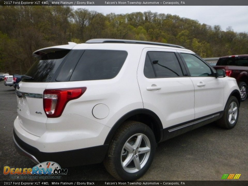 2017 Ford Explorer XLT 4WD White Platinum / Ebony Black Photo #2