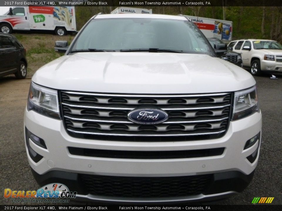 2017 Ford Explorer XLT 4WD White Platinum / Ebony Black Photo #4