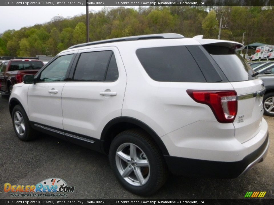 2017 Ford Explorer XLT 4WD White Platinum / Ebony Black Photo #6