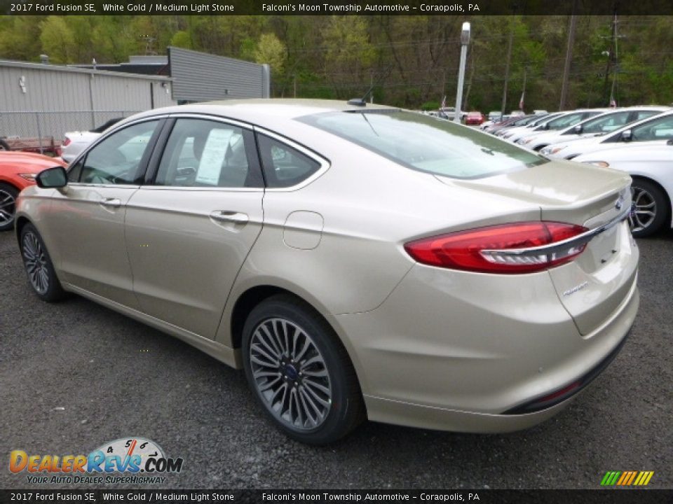 2017 Ford Fusion SE White Gold / Medium Light Stone Photo #6