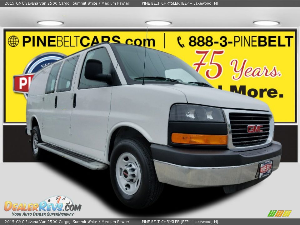 2015 GMC Savana Van 2500 Cargo Summit White / Medium Pewter Photo #1