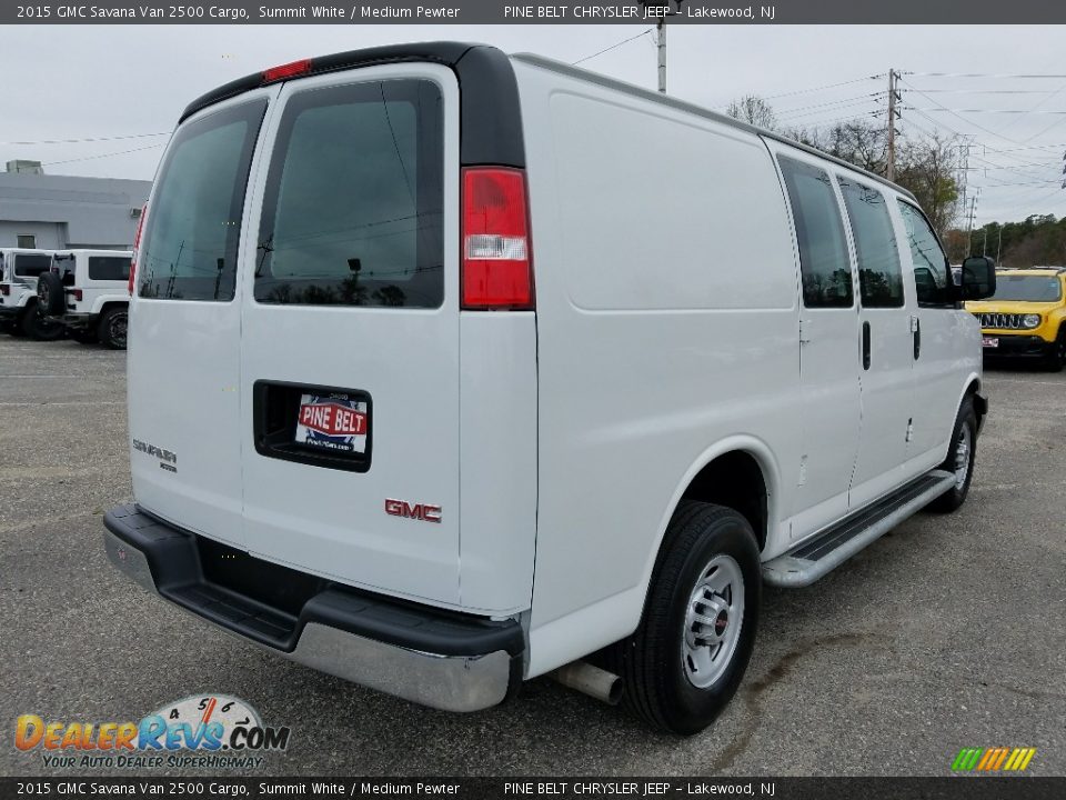 2015 GMC Savana Van 2500 Cargo Summit White / Medium Pewter Photo #7