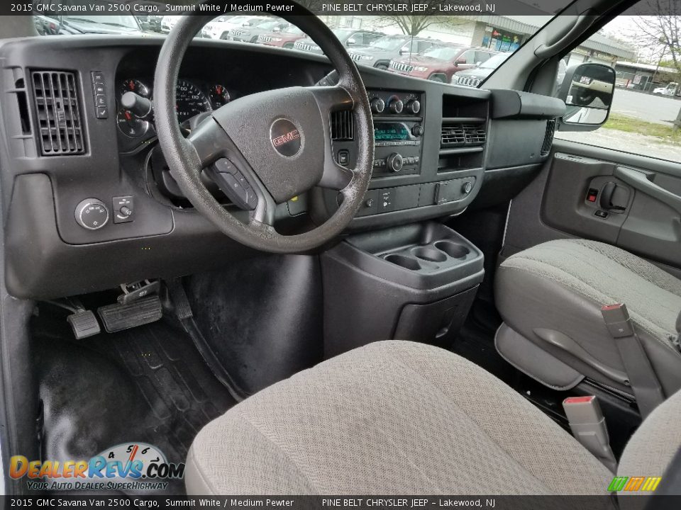 2015 GMC Savana Van 2500 Cargo Summit White / Medium Pewter Photo #15