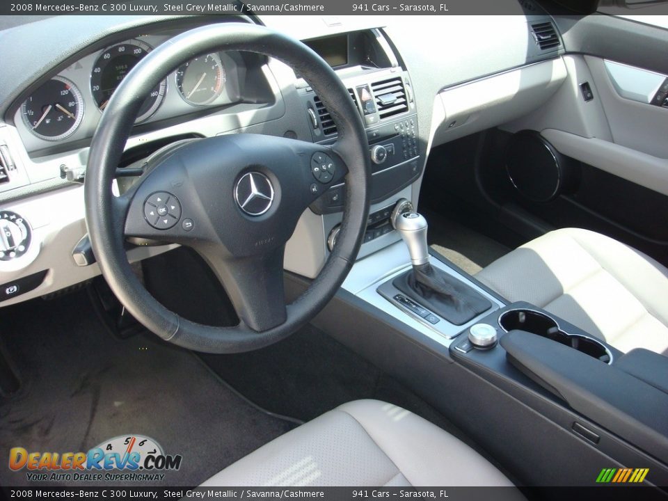 2008 Mercedes-Benz C 300 Luxury Steel Grey Metallic / Savanna/Cashmere Photo #12