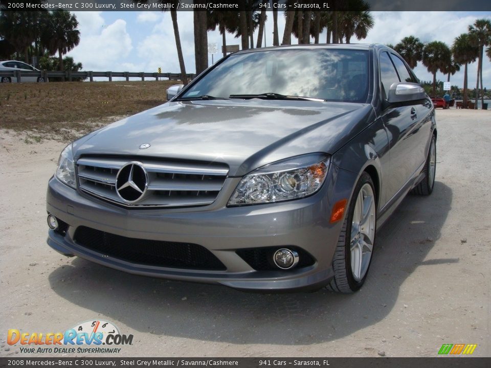 2008 Mercedes-Benz C 300 Luxury Steel Grey Metallic / Savanna/Cashmere Photo #25
