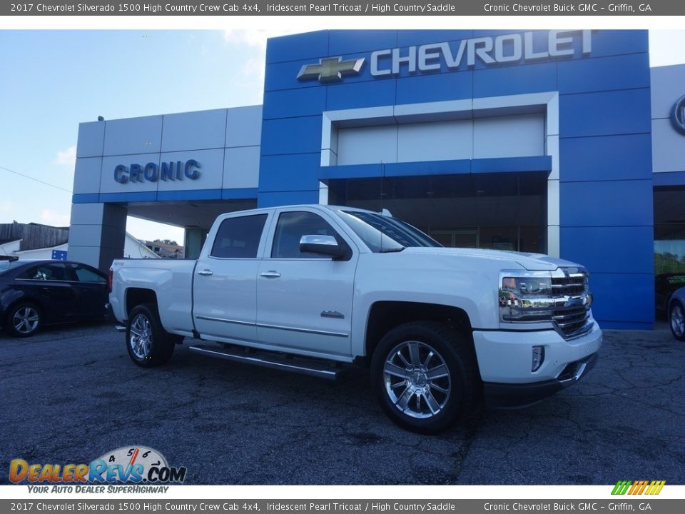 2017 Chevrolet Silverado 1500 High Country Crew Cab 4x4 Iridescent Pearl Tricoat / High Country Saddle Photo #1